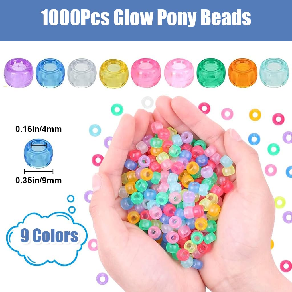 SANNIDHI 100Pcs Bracelet Making Spacer Beads 9 Colors Spacer Beads Luminous Beads for DIY Crafting Glow in The Dark DIY Bulk Spacer Beads for Jewellery Making SANNIDHI 100Pcs Bracelet Making Spacer Beads 9 Colors Spacer Beads Luminous Beads for DIY Crafting Glow in The Dark DIY Bulk Spacer Beads for Jewellery Making